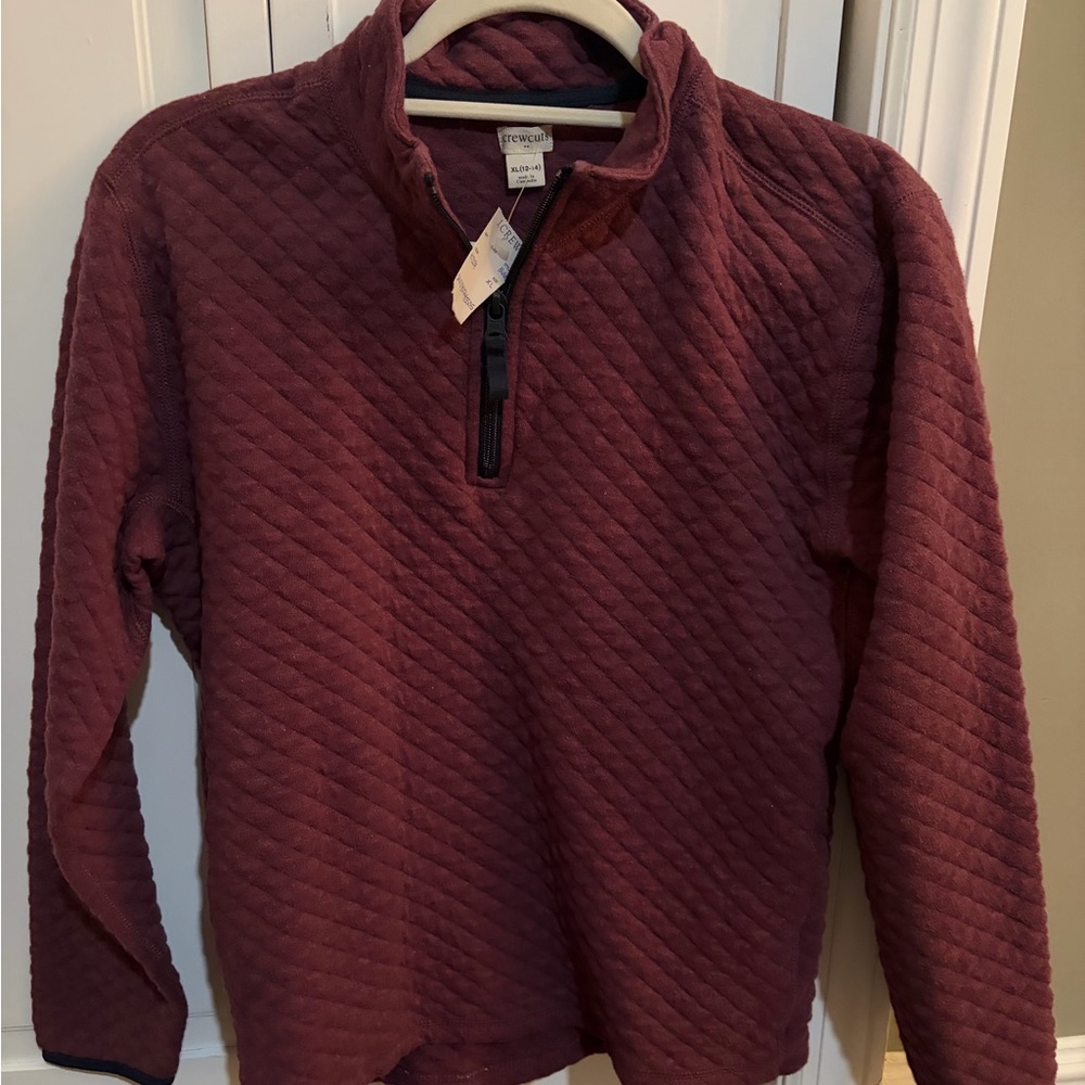 Crewcuts Men's Burgundy Zip-Up Sweater
